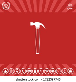 Hammer icon symbol. Graphic elements for your design