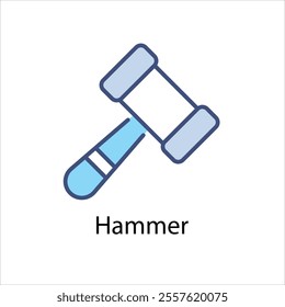 Hammer Icon Symbol vector graphics.