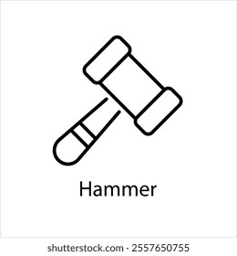 Hammer Icon Symbol vector graphics.