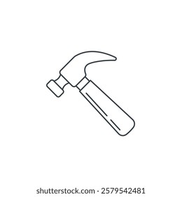 Hammer icon symbol vector illustration isolated on white background