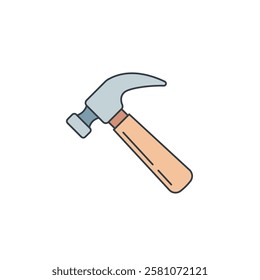 Hammer icon symbol vector illustration isolated on white background