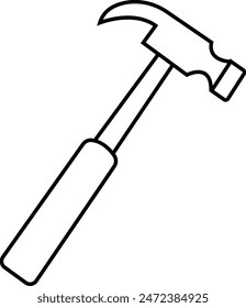 Hammer icon template black color editable. Hammer symbol Flat vector sign isolated on transparent background. Simple Symbol, logo vector for graphic, emblem, badge, label, stamp and web design.