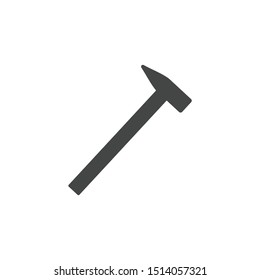 hammer icon template color editable. hammersymbol vector sign isolated on white background.
