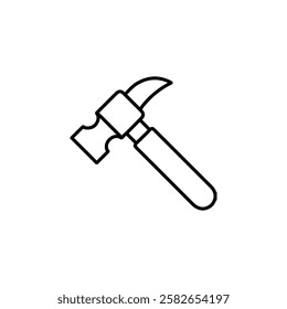 hammer icon thin line outline sign