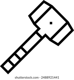 hammer icon. Thin linear style design isolated on white background