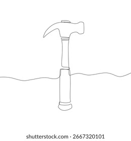 Ícone de martelo. Símbolo de vetor de ferramenta. Emblema de trabalho. Forma de silhueta preta.