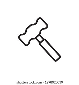 hammer icon in trendy flat style 