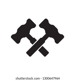 hammer icon in trendy flat style 