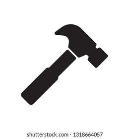 Hammer icon in trendy flat style design. Vector graphic illustration. Editable vector stroke. EPS 10.