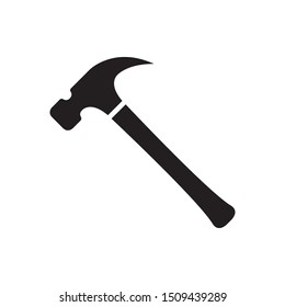 Hammer icon in trendy flat style design. Vector graphic illustration. Suitable for website design, logo, app, template and ui. EPS 10.