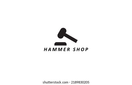 Icono martillo en estilo plano de moda aislado en fondo gris, para el diseño de tu sitio web, aplicación, logotipo, interfaz de usuario. Ilustración del vector, EPS10.