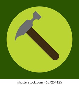 Hammer icon in trendy flat style isolated on grey background. Construction symbol for your design, logo, UI. Vector illustration, EPS10.