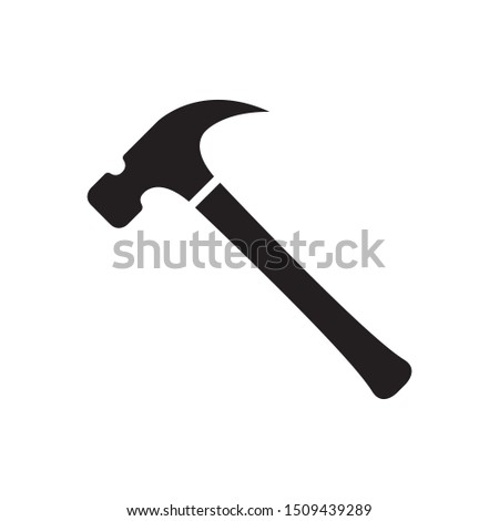 Hammer icon in trendy flat style design. Vector graphic illustration. Suitable for website design, logo, app, template and ui. EPS 10.
