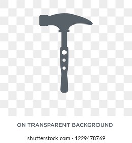 Hammer icon. Trendy flat vector Hammer icon on transparent background from Construction collection. 