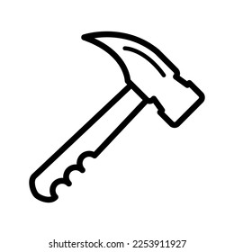 Icono de martillo en la ilustración de diseño vectorial de moda 