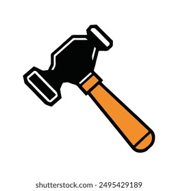 Hammer icon vector art illustration.