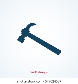 hammer icon, vector best flat icon, EPS