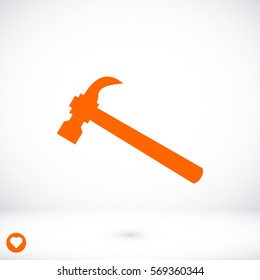 hammer icon, vector best flat icon, EPS