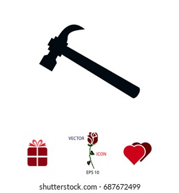 hammer icon, vector best flat icon, EPS