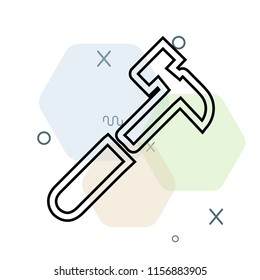 Hammer icon vector can be used as png, Hammer