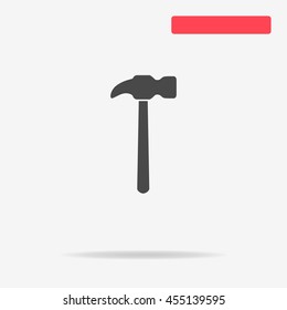 Hammer icon. Vector concept illustration for design.