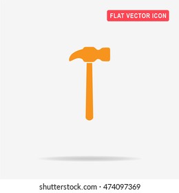 Hammer icon. Vector concept illustration for design.