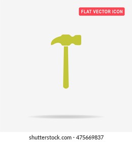 Hammer icon. Vector concept illustration for design.