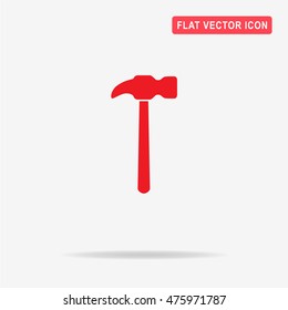 Hammer icon. Vector concept illustration for design.