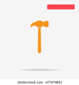 Hammer icon. Vector concept illustration for design.