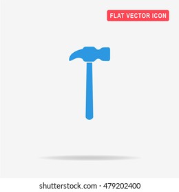 Hammer icon. Vector concept illustration for design.