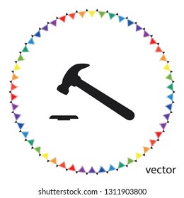 hammer icon, vector design
