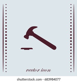 hammer icon, vector design