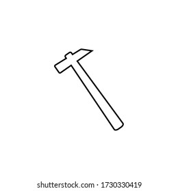 Plantilla de diseño de vectores de iconos de martillo