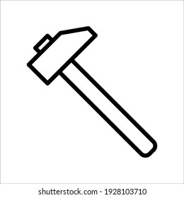 Plantilla de diseño de vectores de iconos de martillo