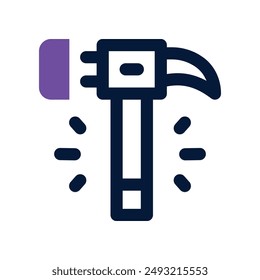 Hammer-Symbol. Vektorgrafik-Doppelton-Symbol für Ihre Website, Handy, Präsentation und Logo-Design.