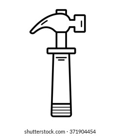 Hammer, icon in vector (EPS 8)