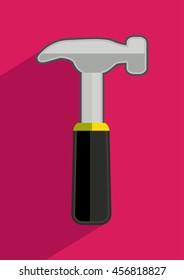 Hammer icon vector flat