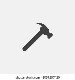 hammer icon vector, illustration.