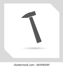 Hammer icon, vector illustration