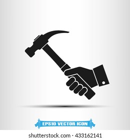 Hammer icon vector illustration eps10.