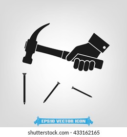 Hammer icon vector illustration eps10.