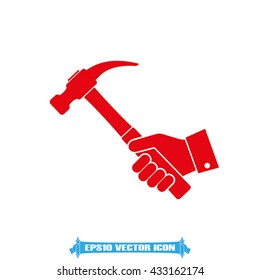 Hammer icon vector illustration eps10.
