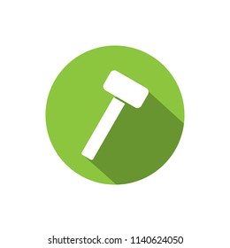 Hammer icon. Vector illustration, flat design.