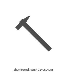 Hammer icon. Vector illustration, flat design.
