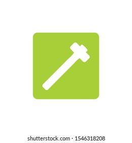 Hammer icon. Vector illustration. Flat icon