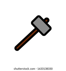 Hammer icon, vector illustration. Flat design style. vector hammer icon illustration isolated on white, hammer icon Eps10. hammer icons graphic design vector symbols.