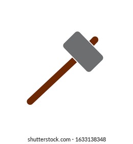 Hammer icon, vector illustration. Flat design style. vector hammer icon illustration isolated on white, hammer icon Eps10. hammer icons graphic design vector symbols.