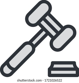 hammer icon vector illustration flat