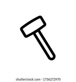 Hammer icon, vector illustration. Flat design style. vector hammer icon illustration isolated on white background, hammer icon Eps10. hammer icons graphic design vector symbols.