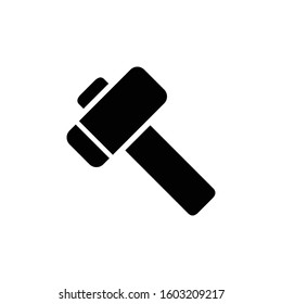 hammer icon, vector illustration, glyph style